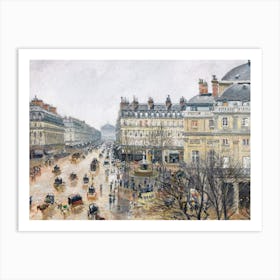 French Theater Square, Paris, Camille Pisarro Art Print