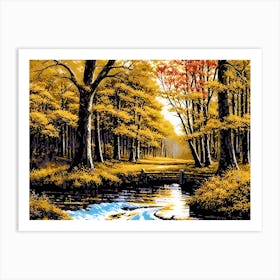 River In The Forest 2 Art Print