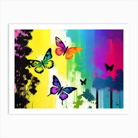 Colorful Butterflies 92 Art Print