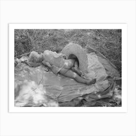 Baby Of Agricultural Family Camped By The Roadside Near Spiro, Sequoyah County, Oklahoma By Russell Lee Art Print