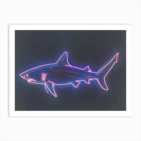 Neon Thresher Shark  4 Art Print
