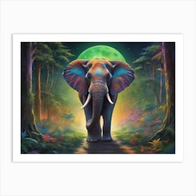 Elephant In The Forest 1 Art Print