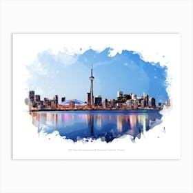 Cn Tower, Entertainment & Financial Districts, Toronto Art Print