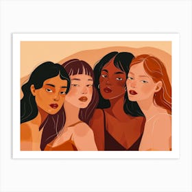 Illustration Of Women 1 Art Print