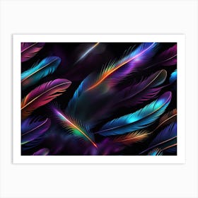 Colorful Feathers 10 Art Print