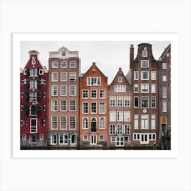 Amsterdam's Waterfront: Charming Canal Houses  in heart of the city | The Netherlands Art Print