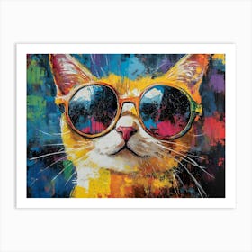 The Coolest Cat In Town 10 Art Print