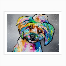 Dear Friend Dog Animal Art Oil Painting Art Print