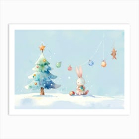 Christmas Bunny 1 Art Print