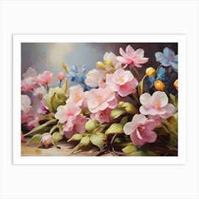 Spring Flowers Oil Painting 01 Art Print