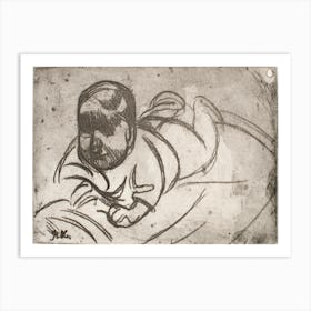 Child Lying Down (1909), Pekka Halonen Art Print