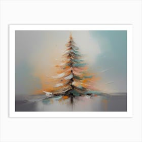 Abstract Christmas Tree 7 Art Print