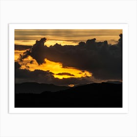 Sunset In Scotland Art Print