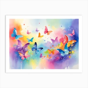 Colorful Butterflies 53 Art Print