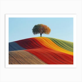 Tree On A Hill 2 Art Print