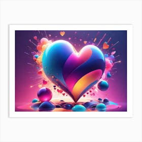 Colorful Heart Creative 35 Art Print