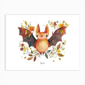 Little Floral Bat 2 Poster Art Print