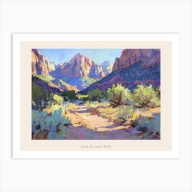 Western Sunset Landscapes Zion National Park Utah 2 Poster Art Print