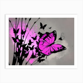 Pink Butterfly 5 Art Print