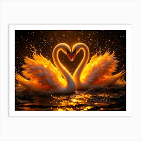 Heart Of The Swans Art Print