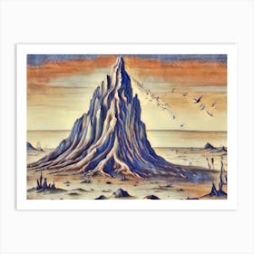 Mountain In The Desert Art Print