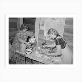 Putting Out The Refreshments, Cakes, Cookies And Lemonade At The Square Dance, Pie Town, New Mexico By Art Print