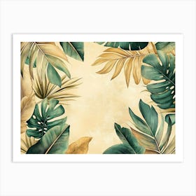 Tropical Leaves Background 3 Art Print