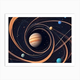 Planets In Space 4 Art Print