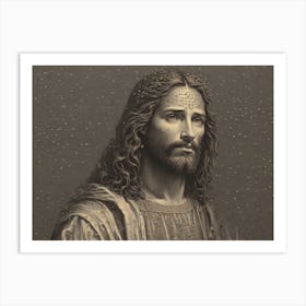 Jesus In The Rain Art Print