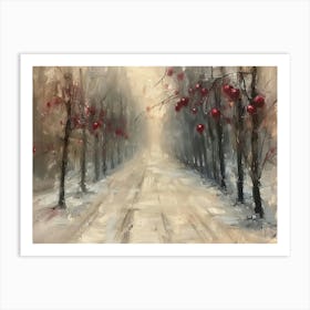 Winter Road Art Print