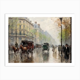 Vintage City Painting Art Print