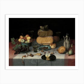 Still Life With Cheese, Floris Claesz Van Dijck Art Print