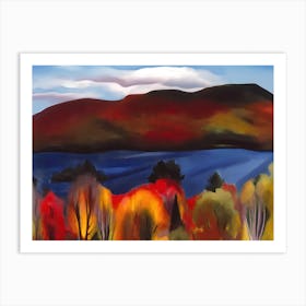 Georgia O'Keeffe - Lake George, Autumn, 1927 Art Print