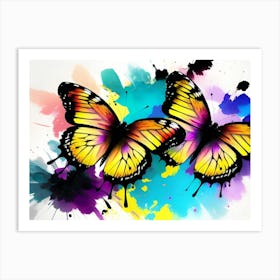 Two Colorful Butterflies 1 Art Print