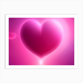A Glowing Pink Heart Vibrant Horizontal Composition 9 Art Print