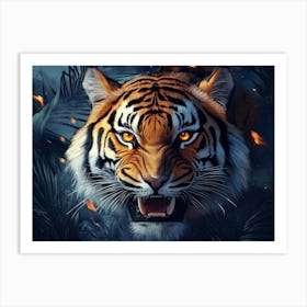 Tiger In The Jungle Art Print