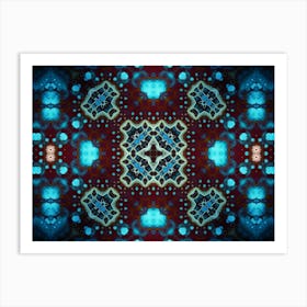 Pattern And Texture Space Blue Watercolor And Alcohol Ink 1 Art Print