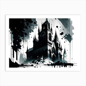 Spooky Castle Art Print