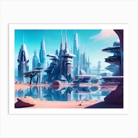 Futuristic City 41 Art Print