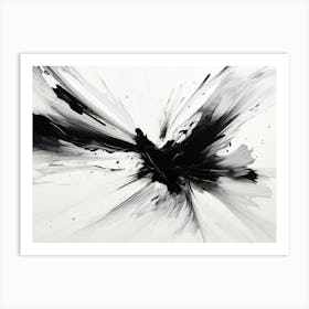 Energy Abstract Black And White 1 Art Print