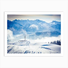 Cross In The Snow Art Print