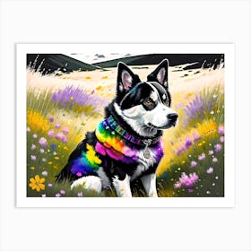 Rainbow Dog 1 Art Print