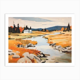 Maine Landscape - expressionism 1 Art Print