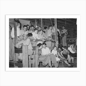 Men S Section At Fais Do Do Near Crowley, Louisiana, Note Ticket Taker By Russell Lee Art Print