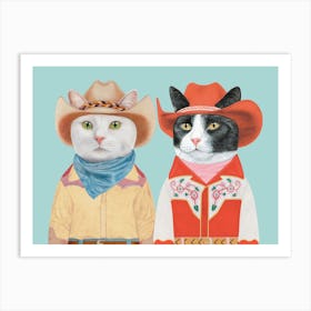 Rodeo Cats 5 Art Print