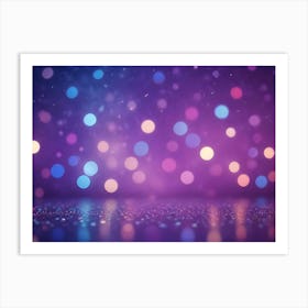 A Blurred Background With Soft, Glowing Circles In Shades Of Blue, Pink, And Yellow, Creating A Dreamy And Atmospheric Effect, Ideal For Adding A Touch Of Magic And Elegance To Designs Art Print