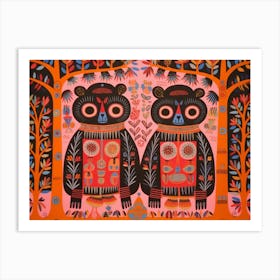 Koala 1 Folk Style Animal Illustration Art Print