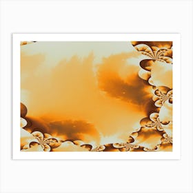 Abstract Pattern Orange Brown 1 Art Print