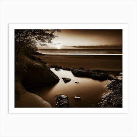 Sunset On The Beach 1018 Art Print