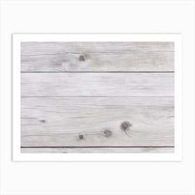 White wood plank texture background Art Print